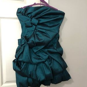 Teal cocktail dress